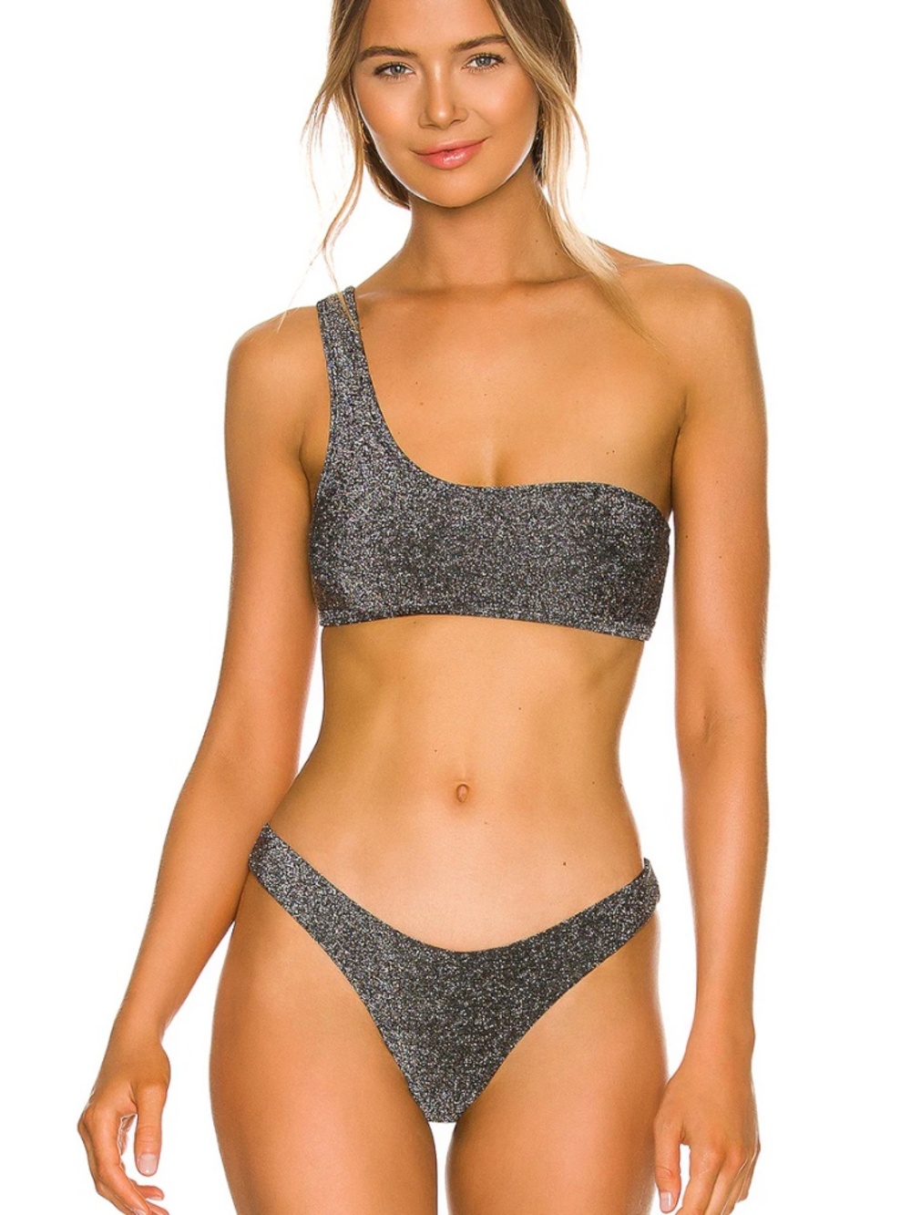 THE ASYMMETRIC BIKINI TOP / It's Now Cool
Color: Gunmetal
Size: S